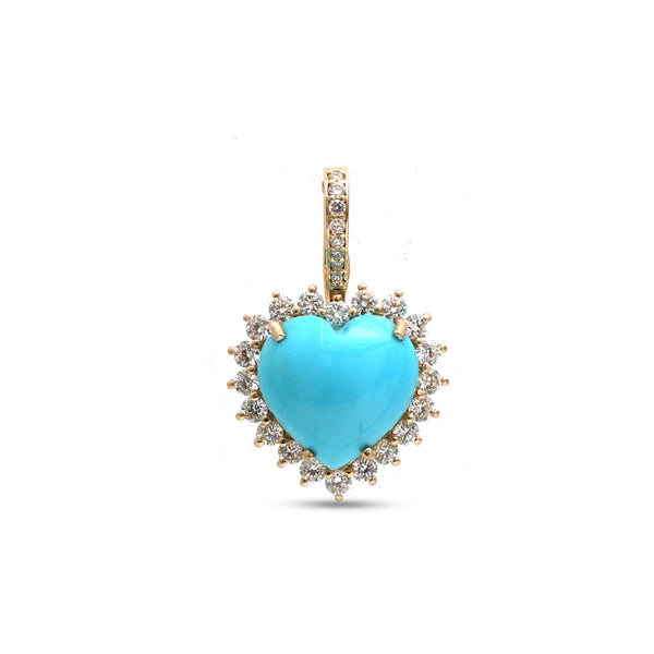 Turquoise Diamond Pendant