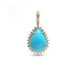 Turquoise Diamond Pendant