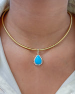 Turquoise Diamond Pendant