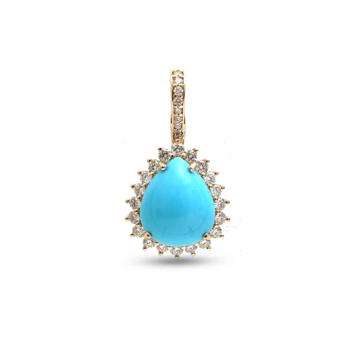 Turquoise Diamond Pendant