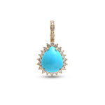 Turquoise Diamond Pendant