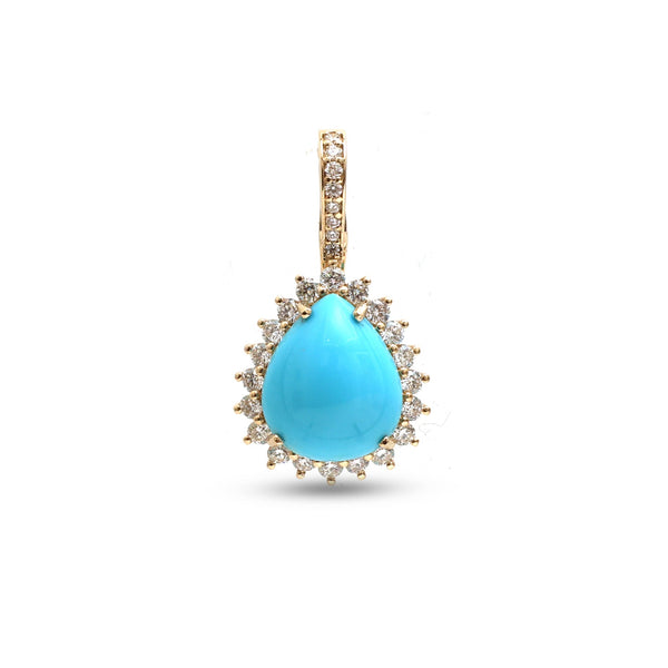 Turquoise Diamond Pendant