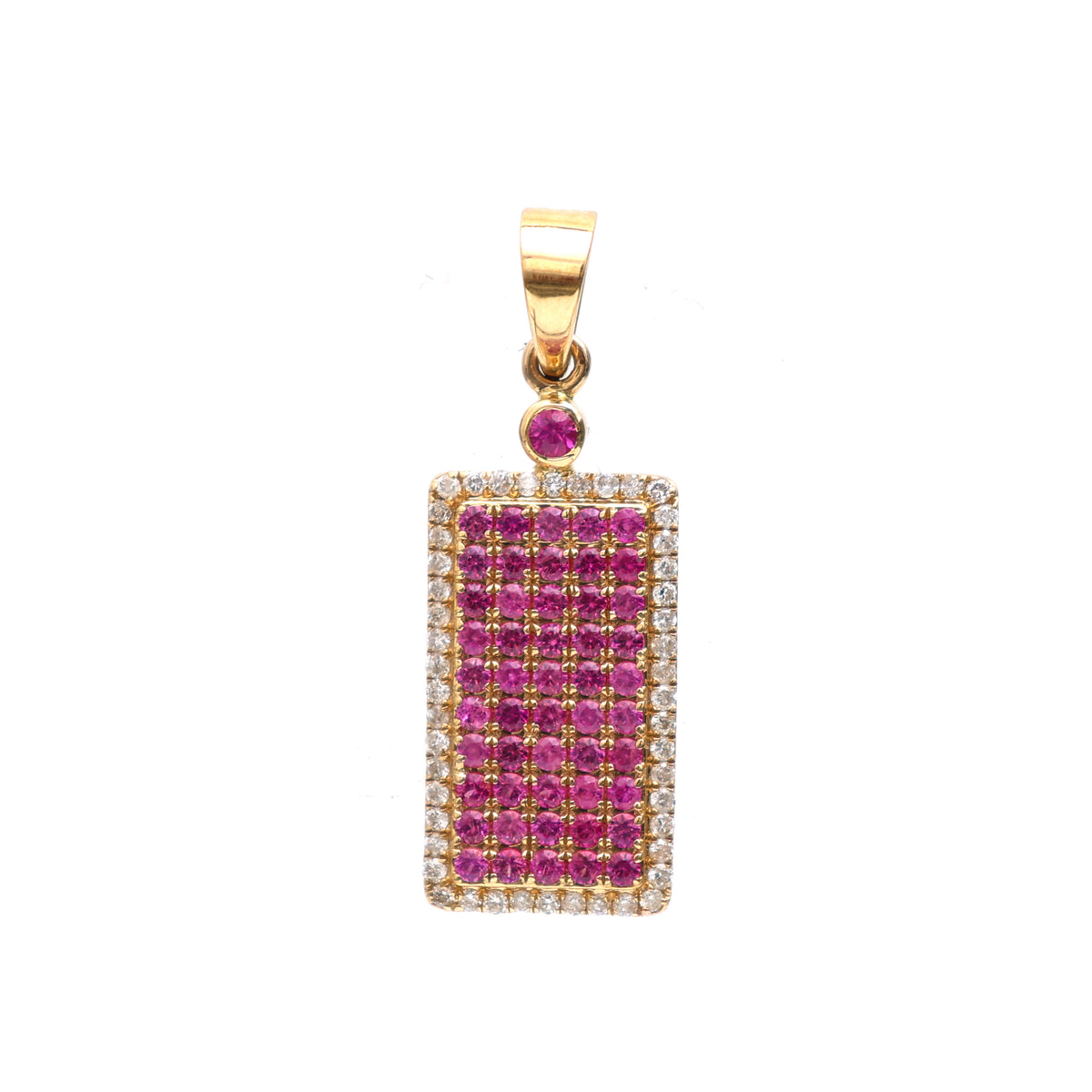 Pink Sapphire Diamond Pendant