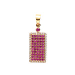 Pink Sapphire Diamond Pendant