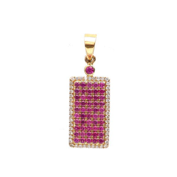 Pink Sapphire Diamond Pendant