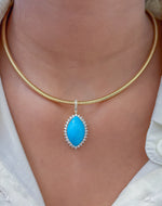 Turquoise Diamond Pendant