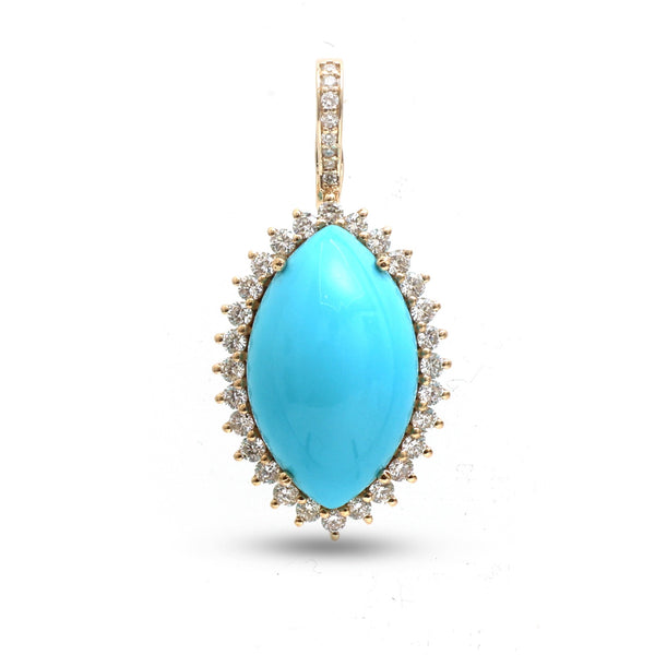 Turquoise Diamond Pendant