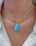 Turquoise Diamond Pendant