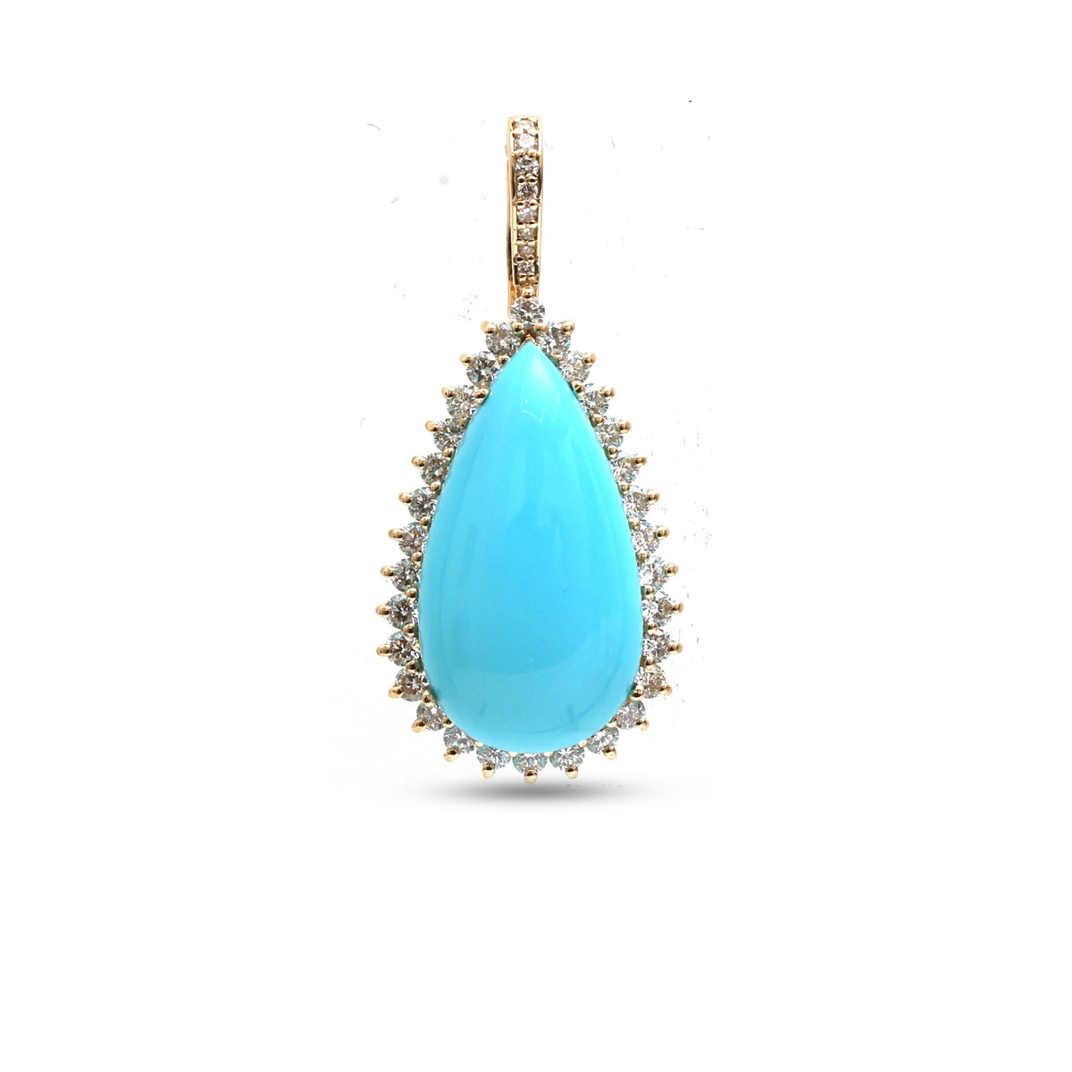 Turquoise Diamond Pendant