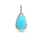 Turquoise Diamond Pendant