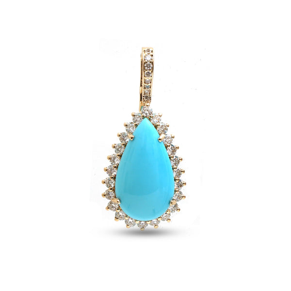 Turquoise Diamond Pendant