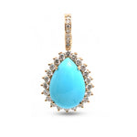 Turquoise Diamond Pendant