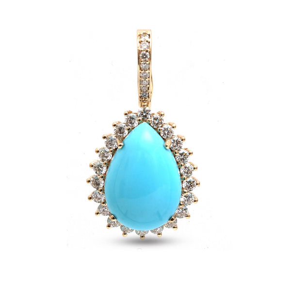 Turquoise Diamond Pendant