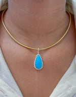 Turquoise Diamond Pendant