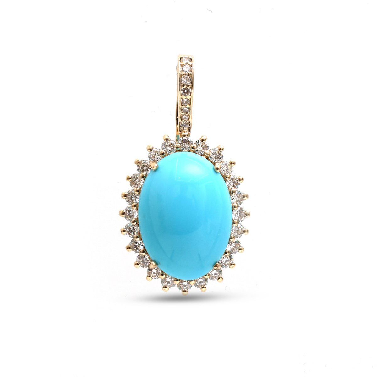 Turquoise Diamond Pendant