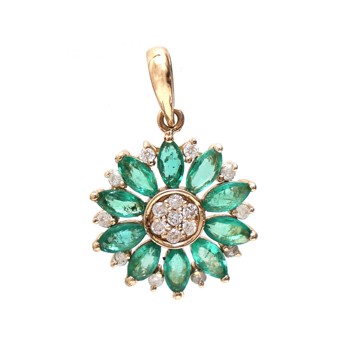 Emerald Diamond Pendant