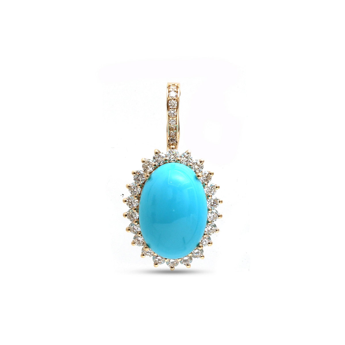 Turquoise Diamond Pendant