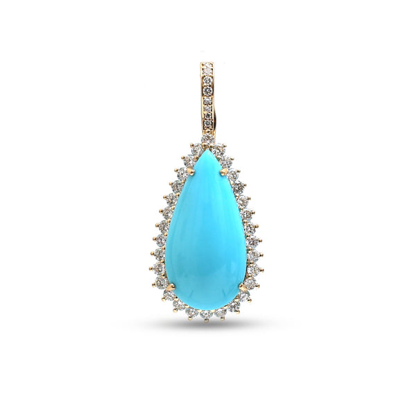 Turquoise Diamond Pendant