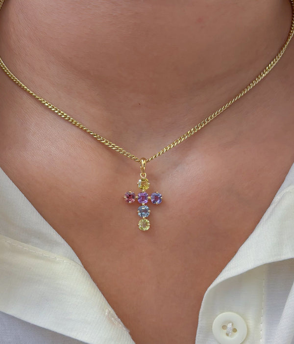 Rainbow Sapphire Pendant