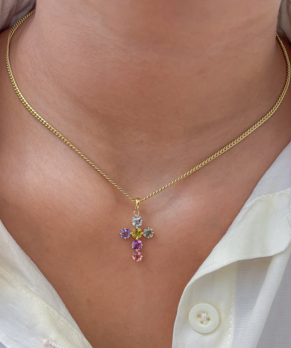 Rainbow Sapphire Pendant