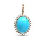Turquoise Diamond Pendant