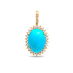 Turquoise Diamond Pendant