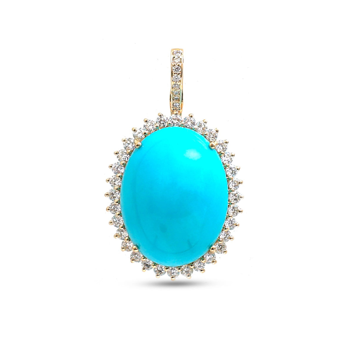Turquoise Diamond Pendant