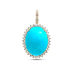 Turquoise Diamond Pendant