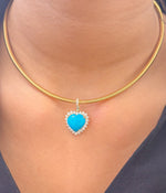 Turquoise Diamond Pendant