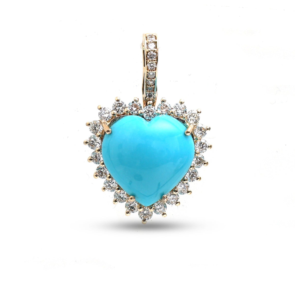 Turquoise Diamond Pendant
