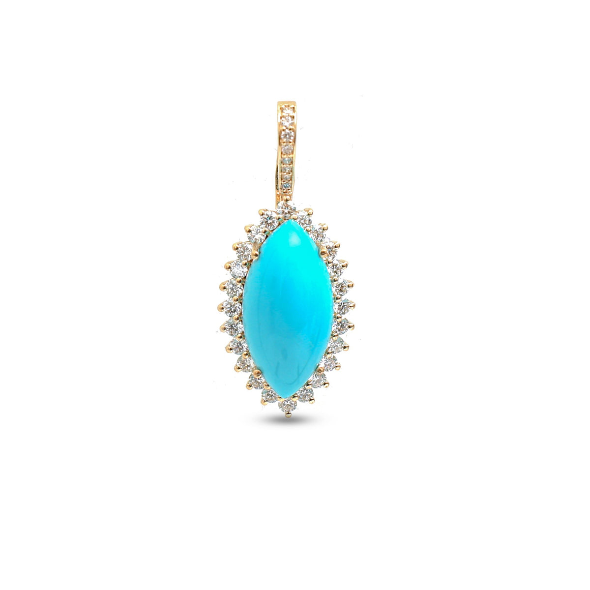 Turquoise Diamond Pendant