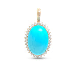 Turquoise Diamond Pendant