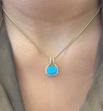 Turquoise Diamond Pendant