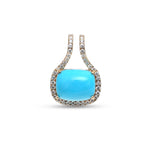 Turquoise Diamond Pendant