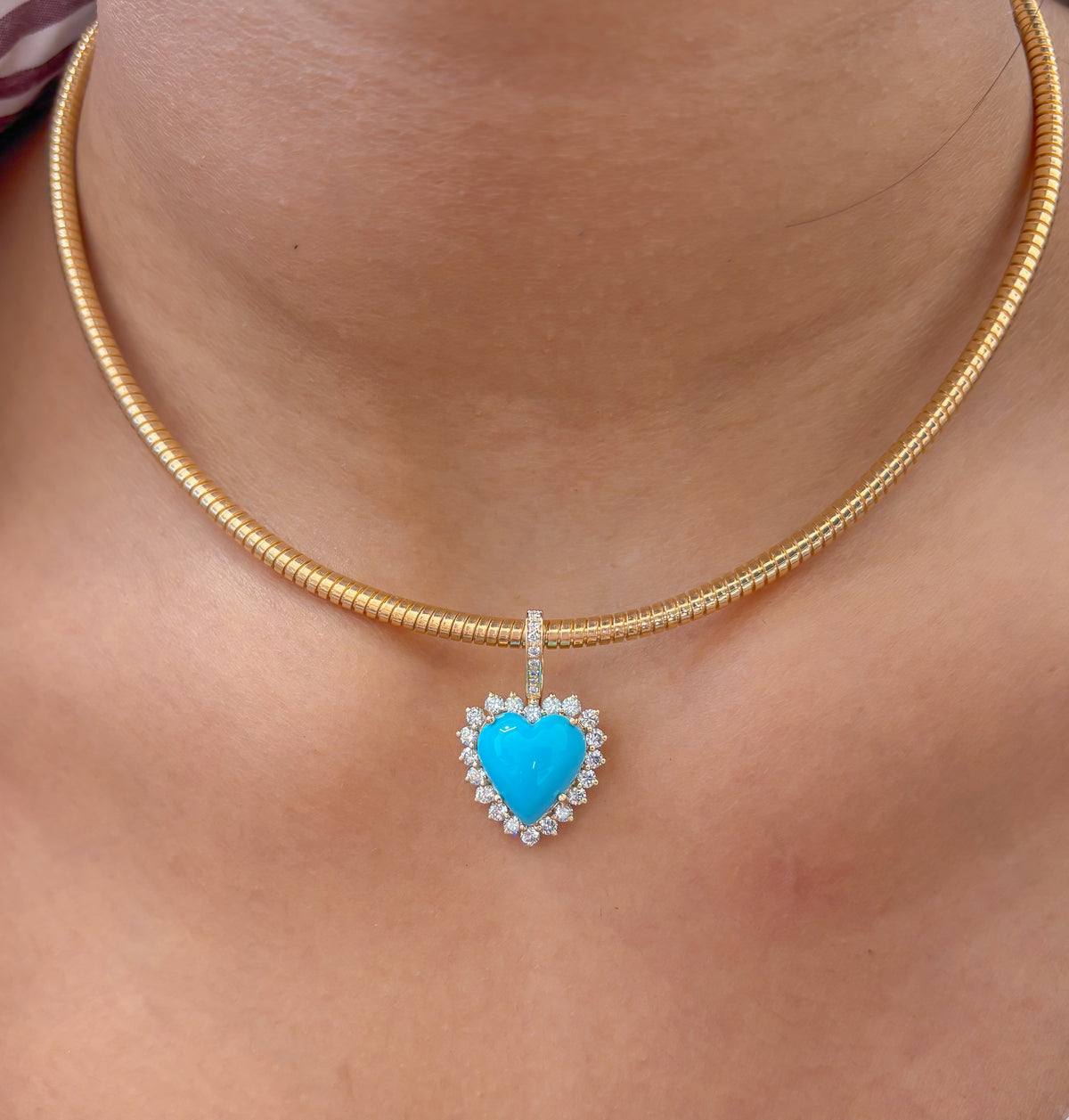 Turquoise Diamond Pendant