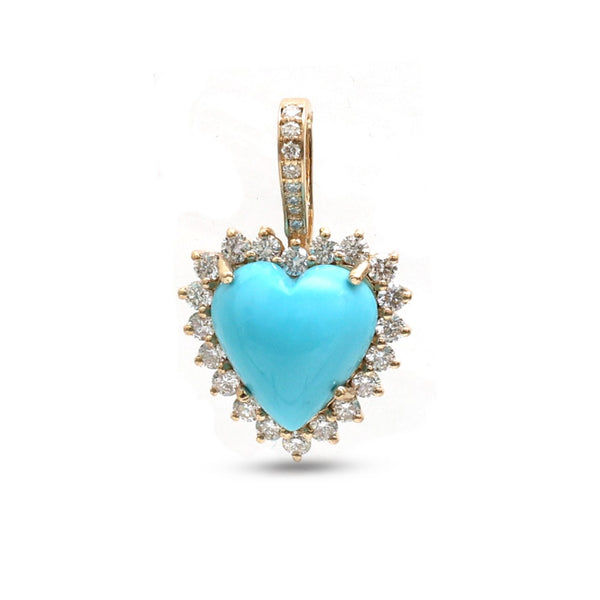 Turquoise Diamond Pendant