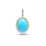 Turquoise Diamond Pendant