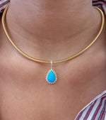 Turquoise Diamond Pendant