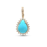 Turquoise Diamond Pendant