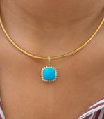 Turquoise Diamond Pendant