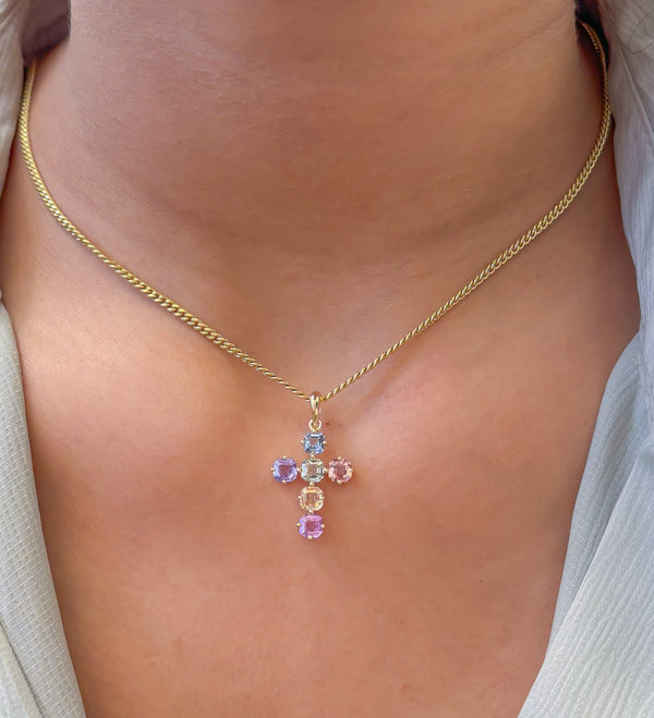 Rainbow Sapphire Pendant