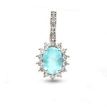 Paraiba Tourmaline Diamond Pendant