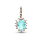 Paraiba Tourmaline Diamond Pendant