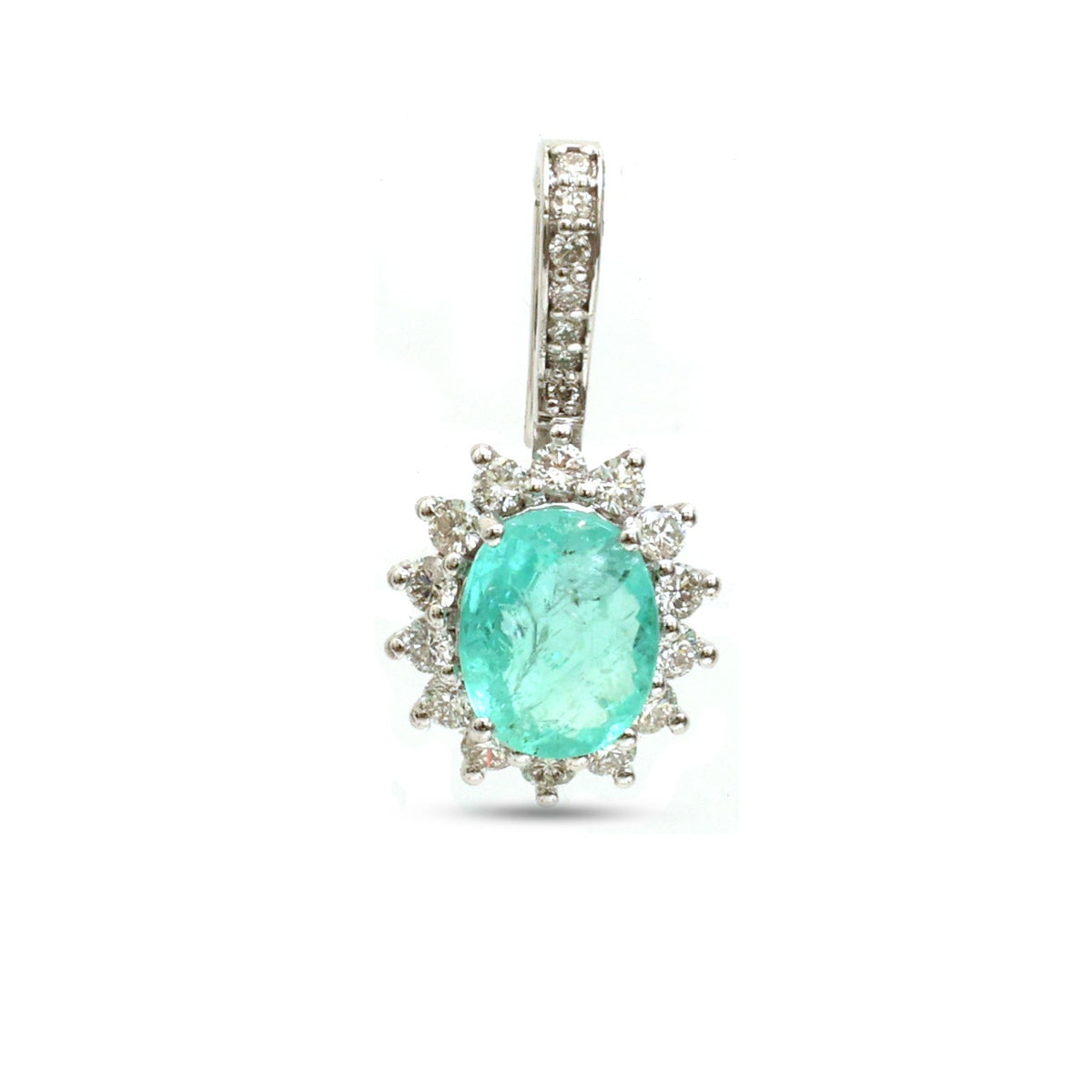 Paraiba Tourmaline Diamond Pendant