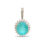 Paraiba Tourmaline Diamond Pendant