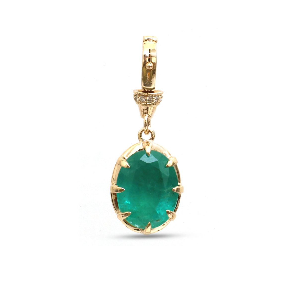 Emerald Diamond Pendant