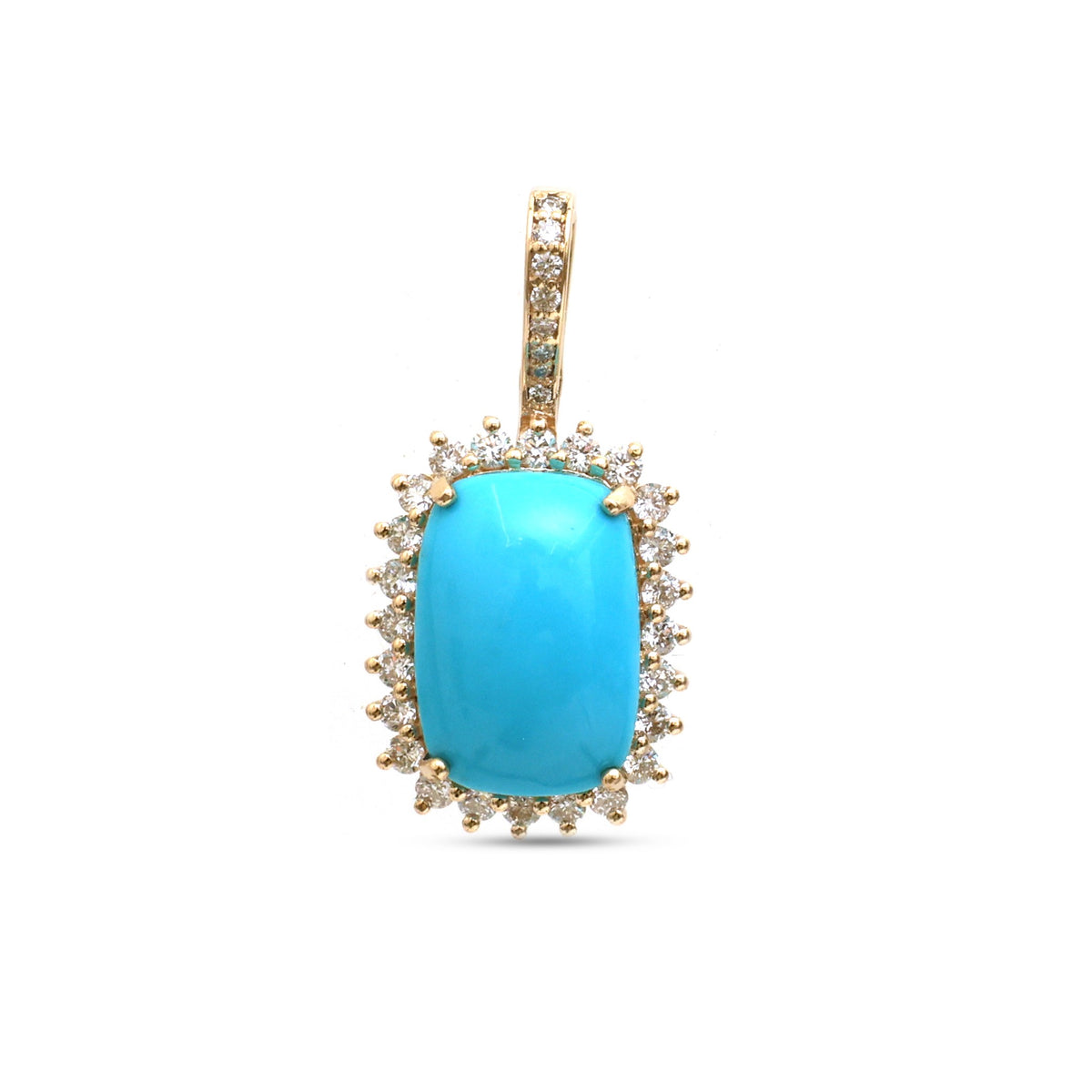 Turquoise Diamond Pendant