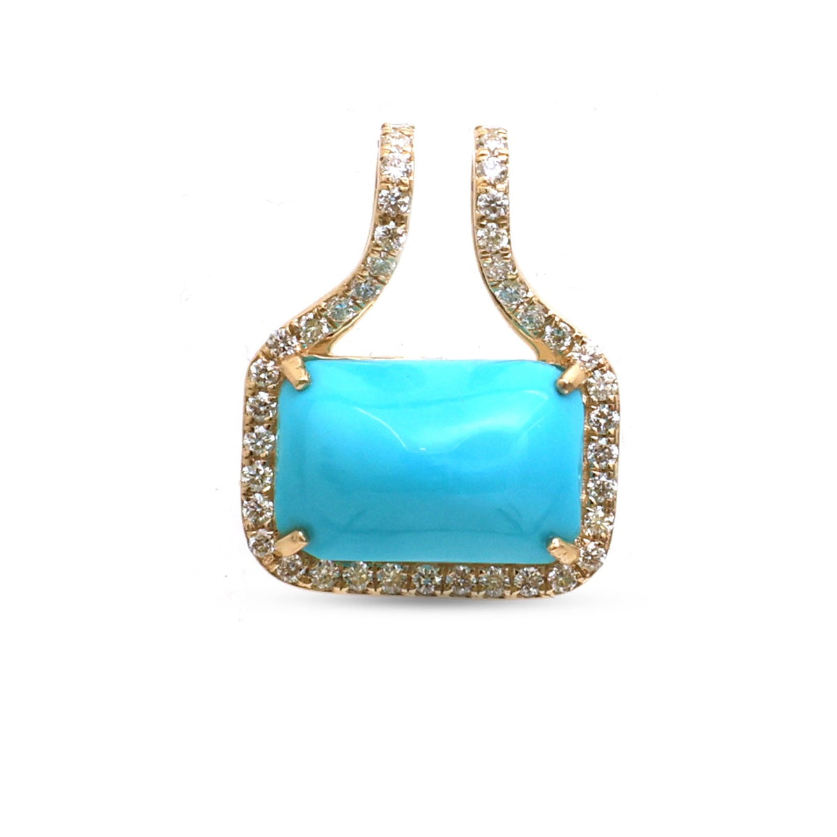 Turquoise Diamond Pendant