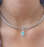 Paraiba Tourmaline Diamond Pendant