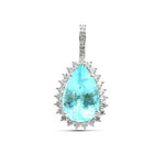 Paraiba Tourmaline Diamond Pendant